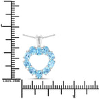 1.90 Carat Genuine Swiss Blue Topaz .925 Sterling Silver Pendant