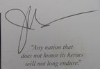 Jack H. Jacobs, MOH Recipient, Signed MOH 4x6 Society Card JSA 146371