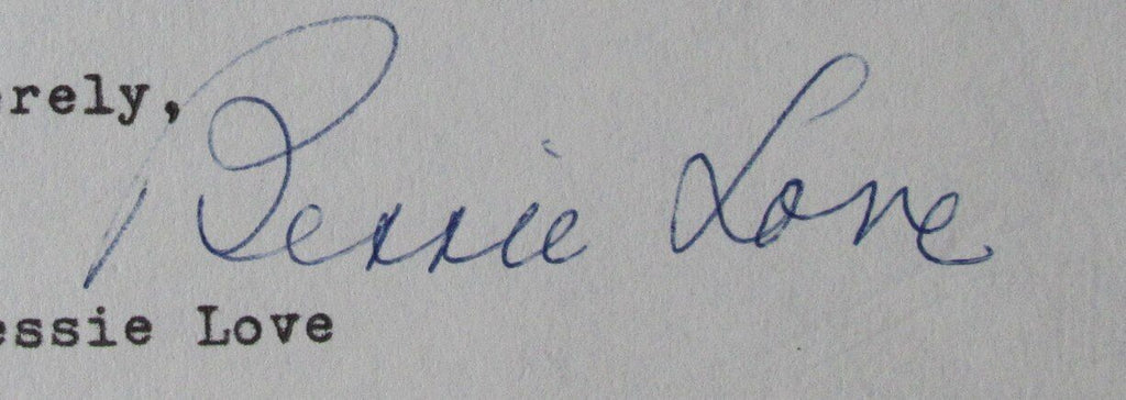 Bessie Love Actress Autographed 1973 TLS Typed Letter Signed PSA/DNA 177037