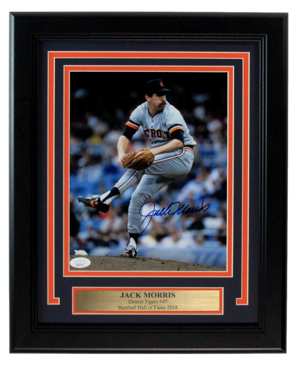 Jack Morris HOF Signed/Autographed 8x10 Photo Detroit Tigers Framed JSA 190848