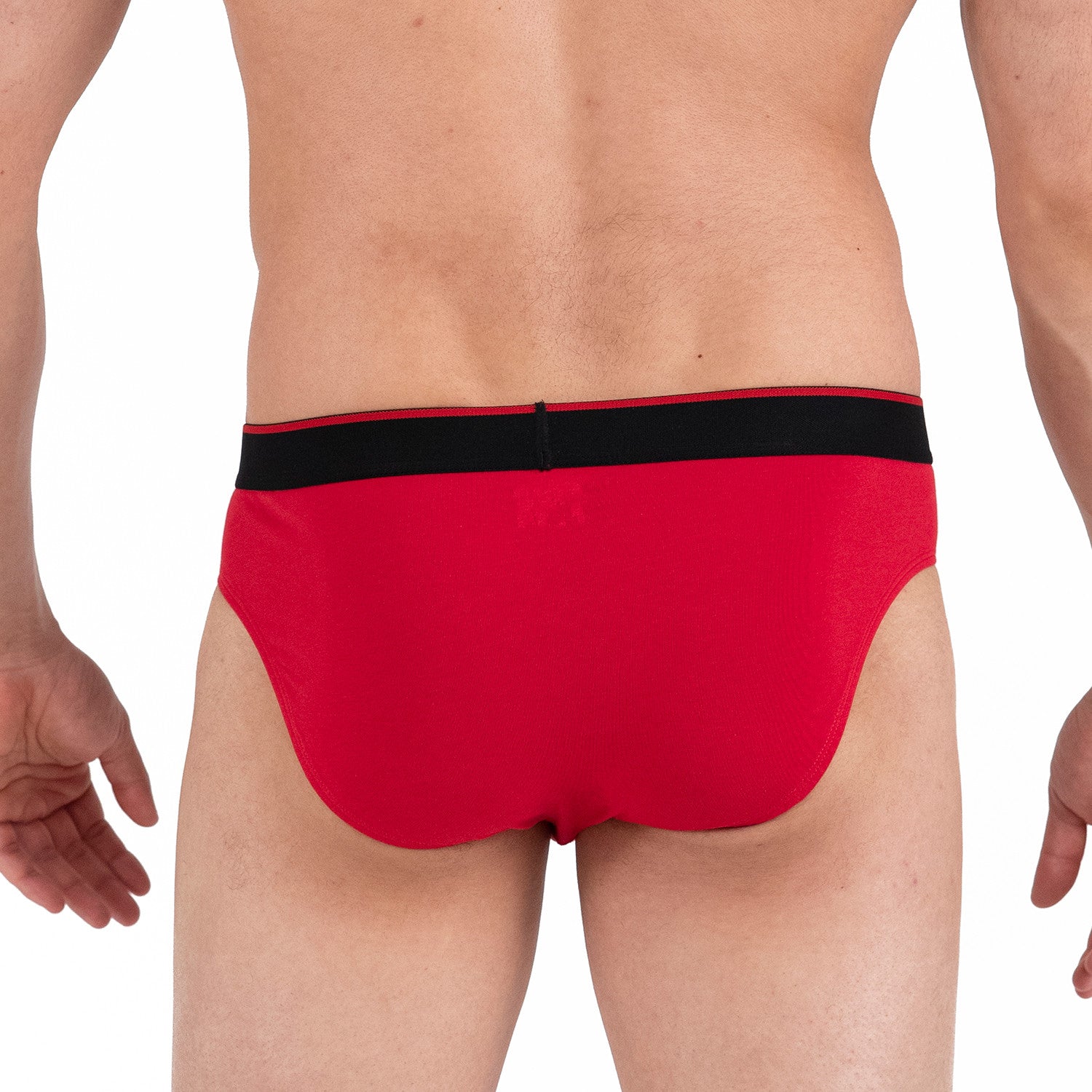 3 Pack Stretch Brief // Red + Gray + Black