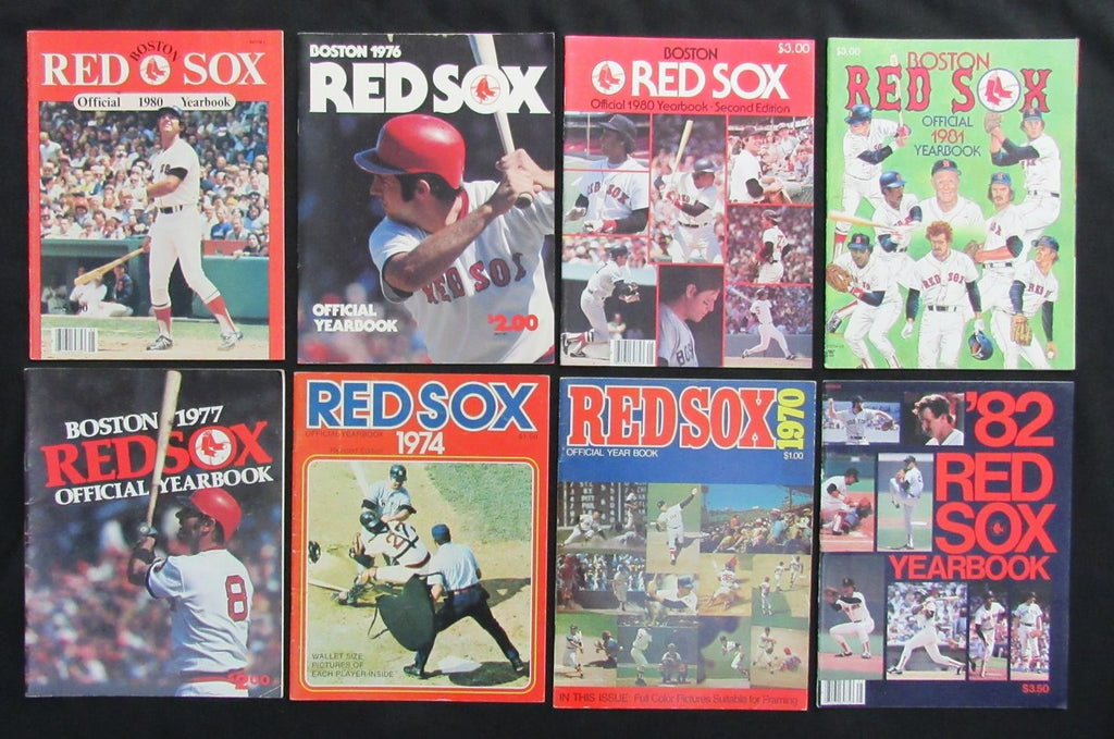 Lot of (23) 1974-2002 Boston Red Sox Official Yearbooks 181809