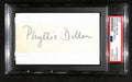 Phyllis Diller Signed/Autographed Cut on 3x5 Index Card Comedien PSA/DNA 184267