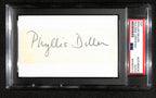 Phyllis Diller Signed/Autographed Cut on 3x5 Index Card Comedien PSA/DNA 184267