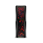 MATRIX Black Ceramic Polished Beveled Edges Men’s Wedding Band with Black Opal Inlay - 8mm