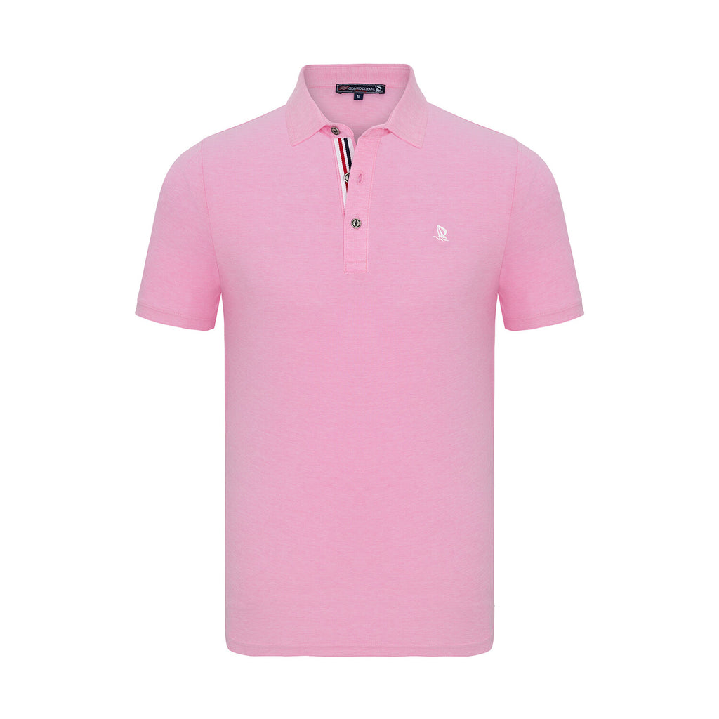 Carson Short Sleeve Polo Shirt // Pink