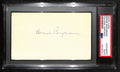 Bennie Borgmann HOF Signed/Auto 3x5 Index Card Fort Wayne Hoosier PSA/DNA 188576