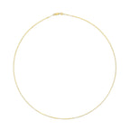 Solid 14K Yellow Gold 0.75mm Classic Box Chain Necklace. Unisex Chain - Size 16 Inches