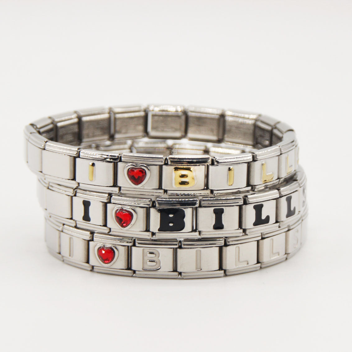 Buffalo Bills Italian Charm Bracelet – Perfect Fan Gift for Birthday, Christmas, Valentine’s Day & Game Day