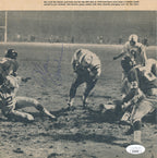 Alan Ameche Signed/Autographed 8x8 Newspaper Photo Baltimore Colts JSA 190290