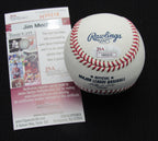 Jim Mecir Signed/Auto Yankees 100th OML Baseball JSA Inscr  186969