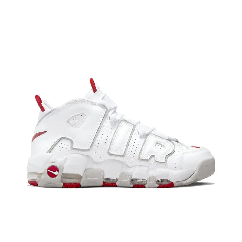 Nike Air More Uptempo 96 White Grey Fog University Red