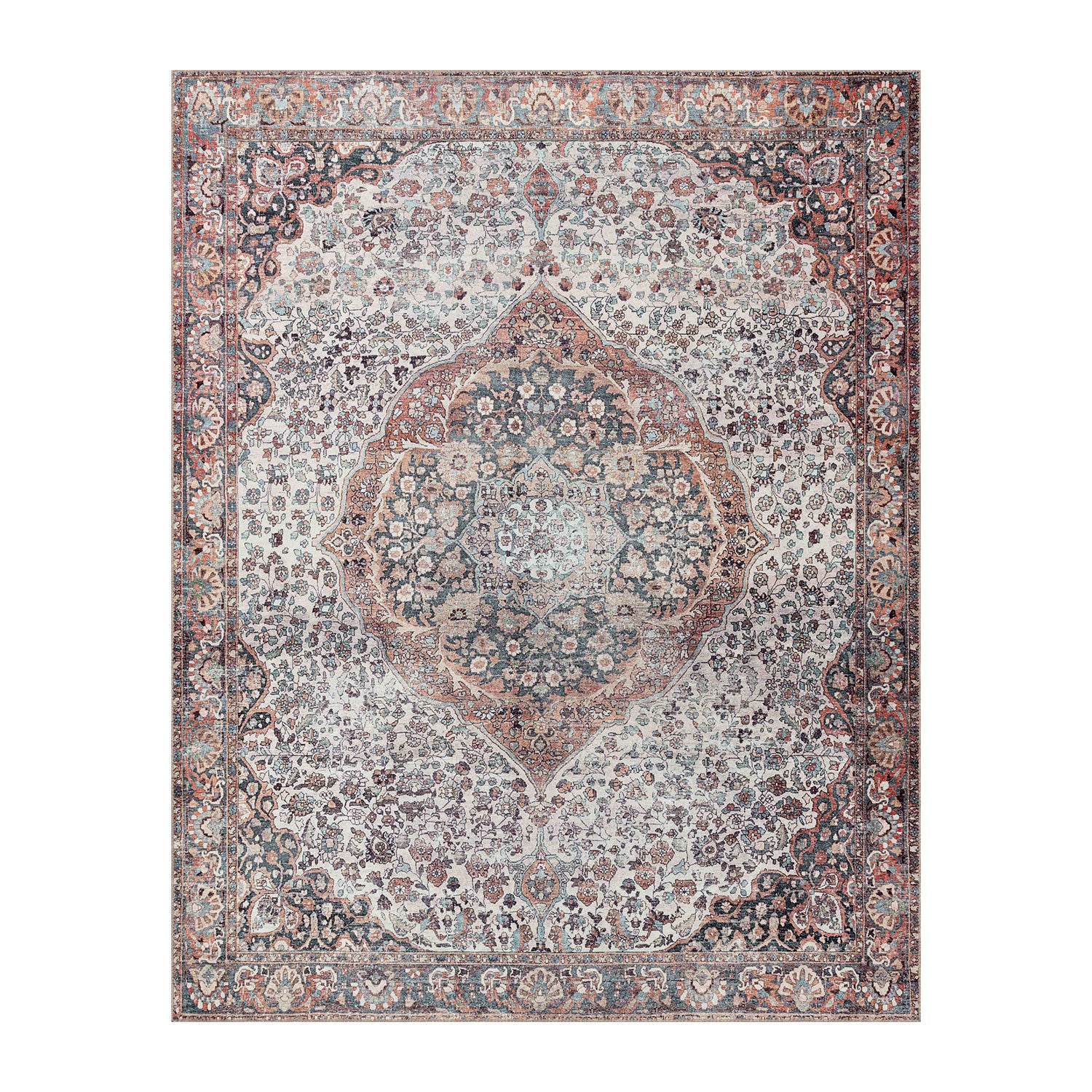 Wynter Oriental Area Rug // Red + Multicolor