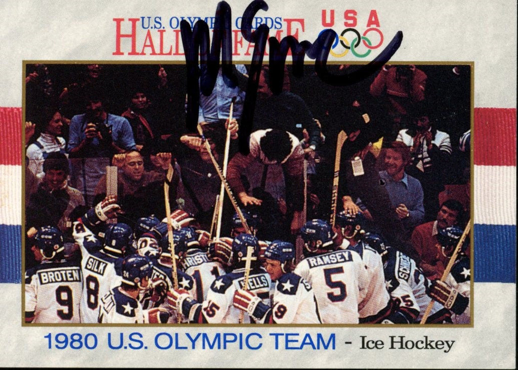 Mike Eruzione Signed 1991 Impel #71 1980 U.S. Olympic Hockey Team JSA 188322