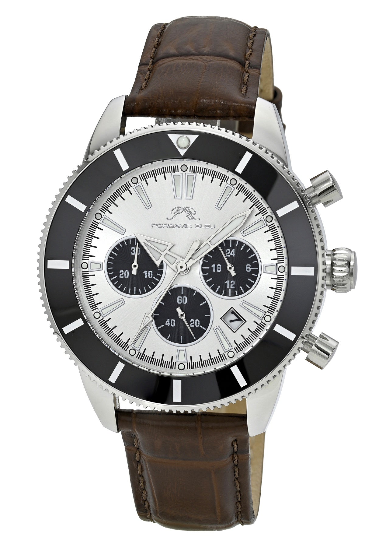 Porsamo Bleu Men's Brandon Genuine Leather Watch 1012DBRL