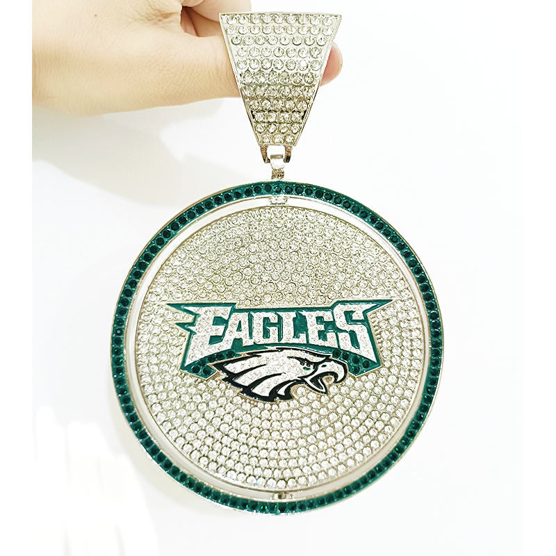 Rotating Sports Team Logo Pendant Necklace –  Perfect Gifts for True Fans