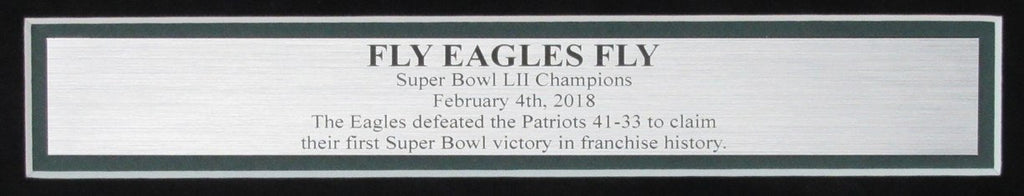 Philadelphia Eagles Fly Eagles Fly Photo Collage and Super Bowl Ticket Framed