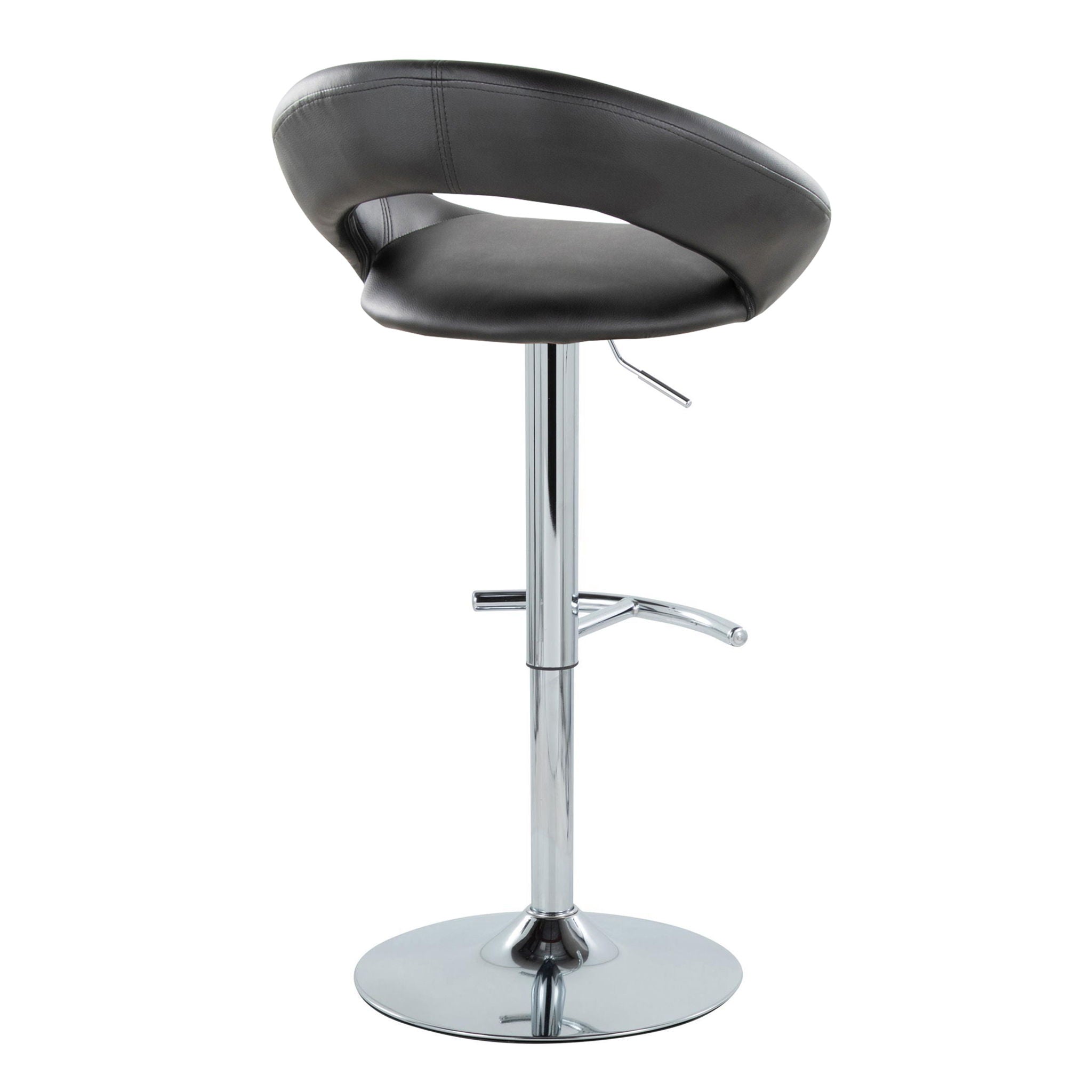 Posh - Contemporary Adjustable Barstool With Swivel (Set of 2)