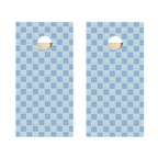 Beachy Blue Grid Star Cornhole Boards