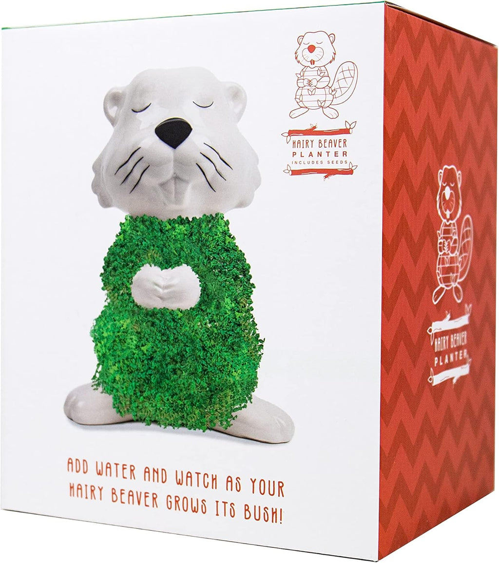 Hairy Beaver Ceramic Planter - Sprouting Chia Pet Plant Pot - Gift Republic