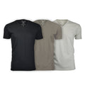 Ultra Soft Sueded V-Neck // Black + Stone + Sand // Pack of 3