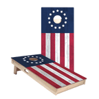 Betsy Ross Flag Star Cornhole Boards