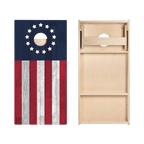 Betsy Ross Flag Star Cornhole Boards