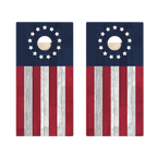 Betsy Ross Flag Star Cornhole Boards