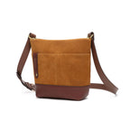Betsy Bucket Bag | Mustard Suede + Brown Leather