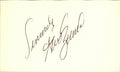 Gus Zernial Athletics d.2011 Signed/Autographed 3x5 Index Card 162520