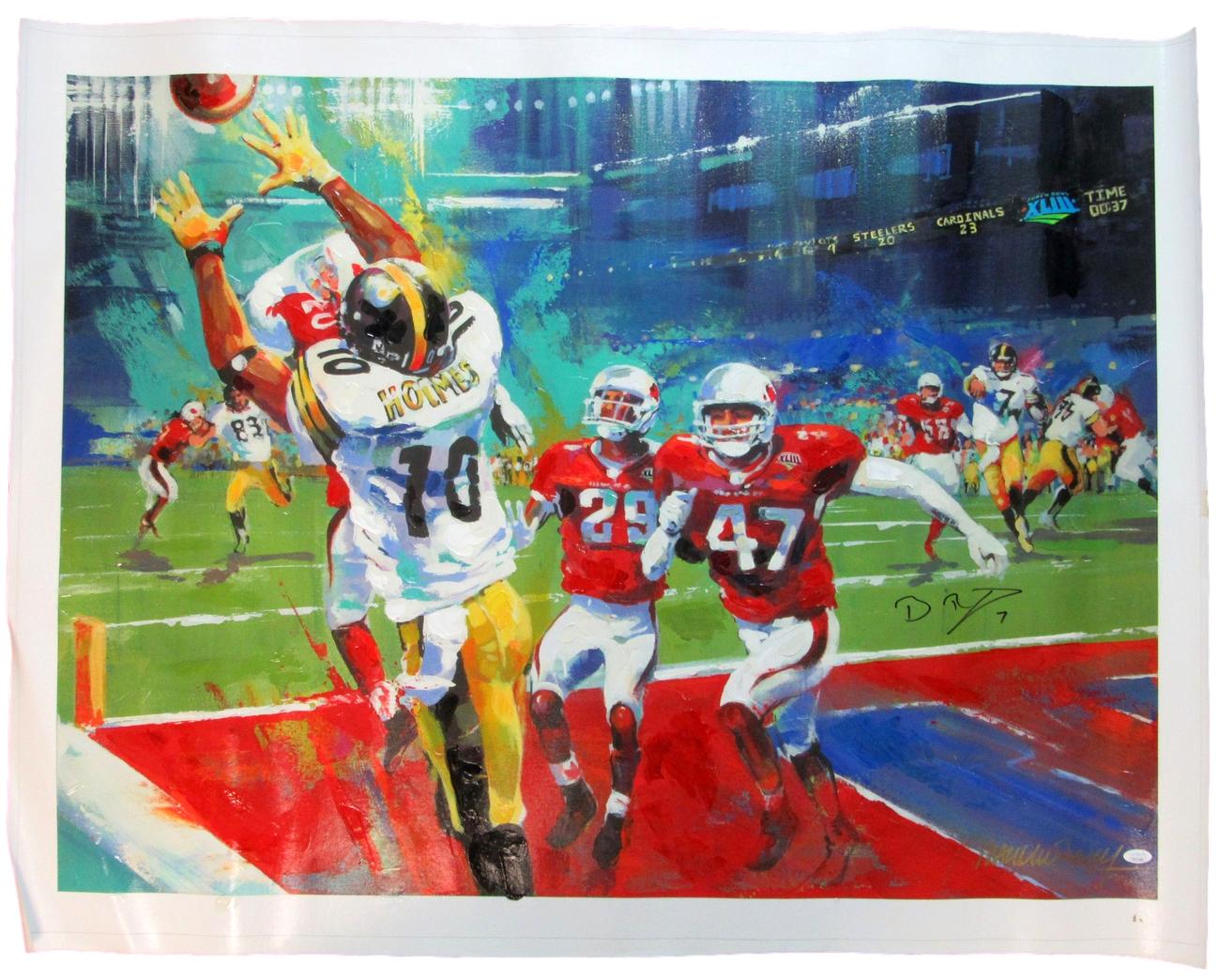 Ben Roethlisberger Steelers Signed LE Super Bowl XLIII Canvas Giclee JSA 154910