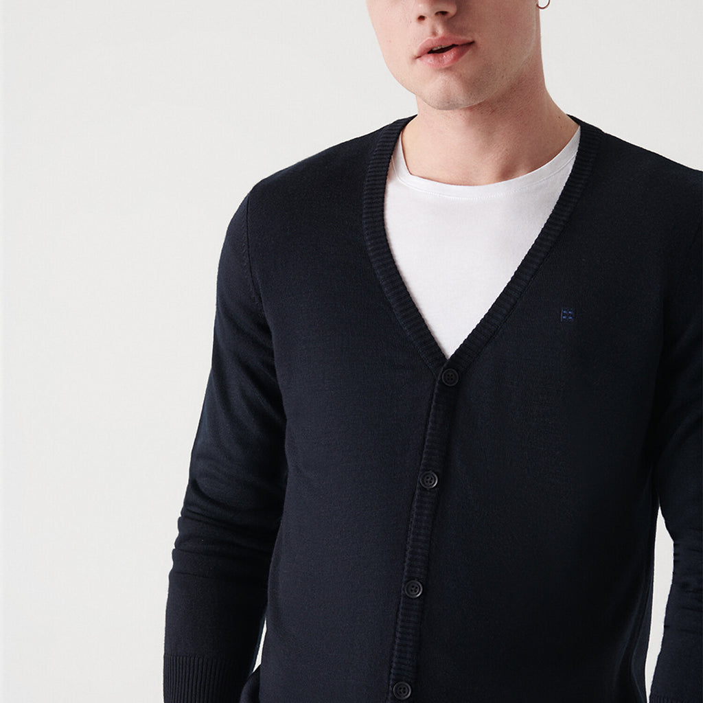 Button-Up Cardigan // Navy Blue