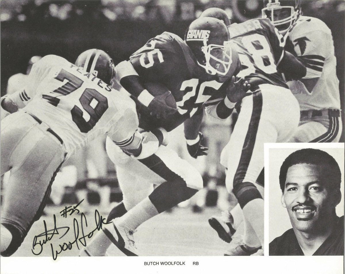 Butch Woolfolk New York Giants Signed/Autographed 8x10 B/W Photo 150073