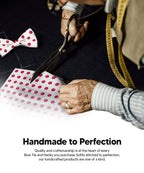 Vittorio Farina Men's Polka Dot Satin Bow Tie & Pocket Square in Gift Box