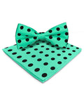Vittorio Farina Men's Polka Dot Satin Bow Tie & Pocket Square in Gift Box