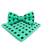 Vittorio Farina Men's Polka Dot Satin Bow Tie & Pocket Square in Gift Box