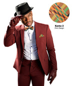 Vittorio Farina Men's Kente Satin Bow Tie & Pocket Square in Gift Box