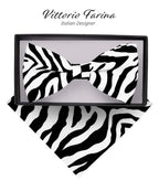 Vittorio Farina Men's Kente Satin Bow Tie & Pocket Square in Gift Box