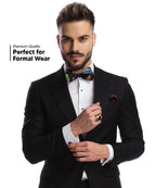 Vittorio Farina Men's Mardi Gras Satin Bow Tie & Pocket Square in Gift Box