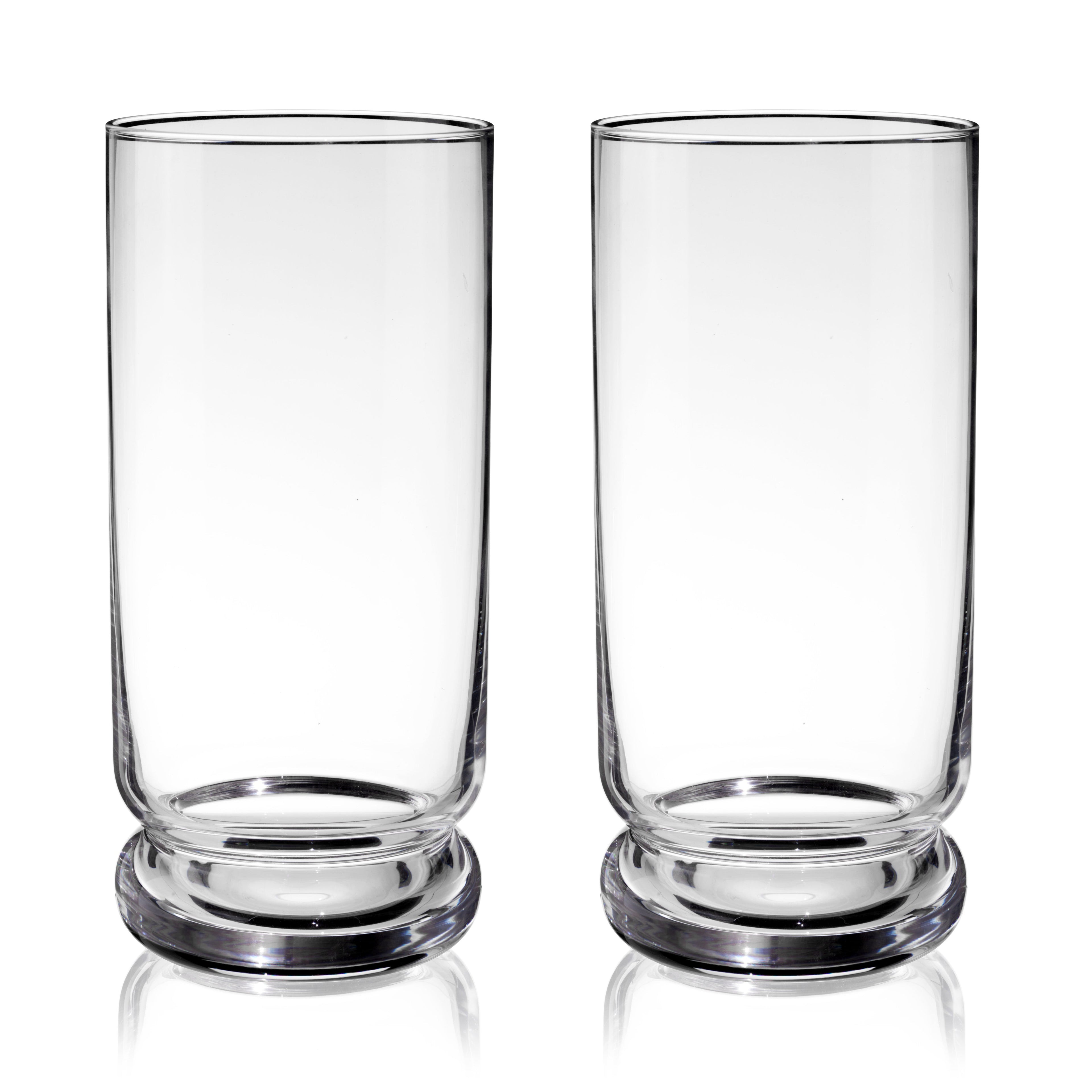Mercury Crystal Highball Glasses, Set of 2