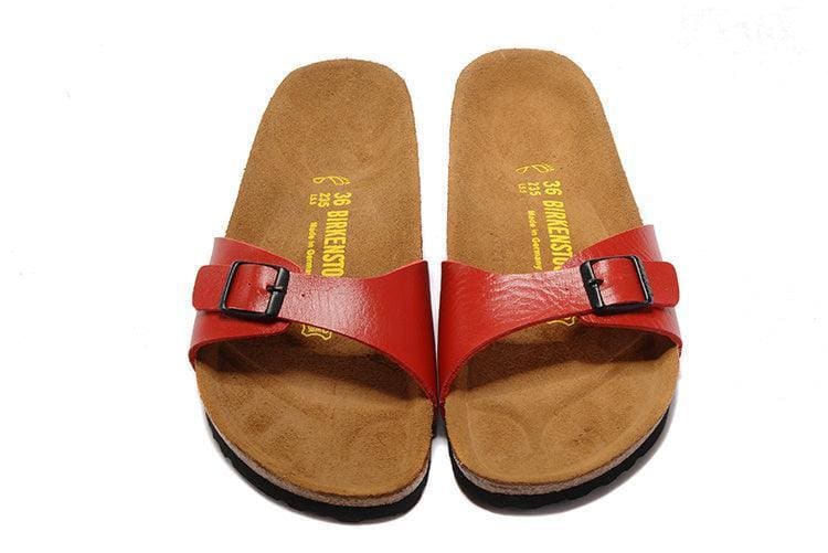 Birkenstock Women's Cherry Red Madrid Flat Sandals