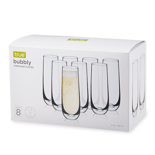 Stemless Champagne Flutes Set of 8