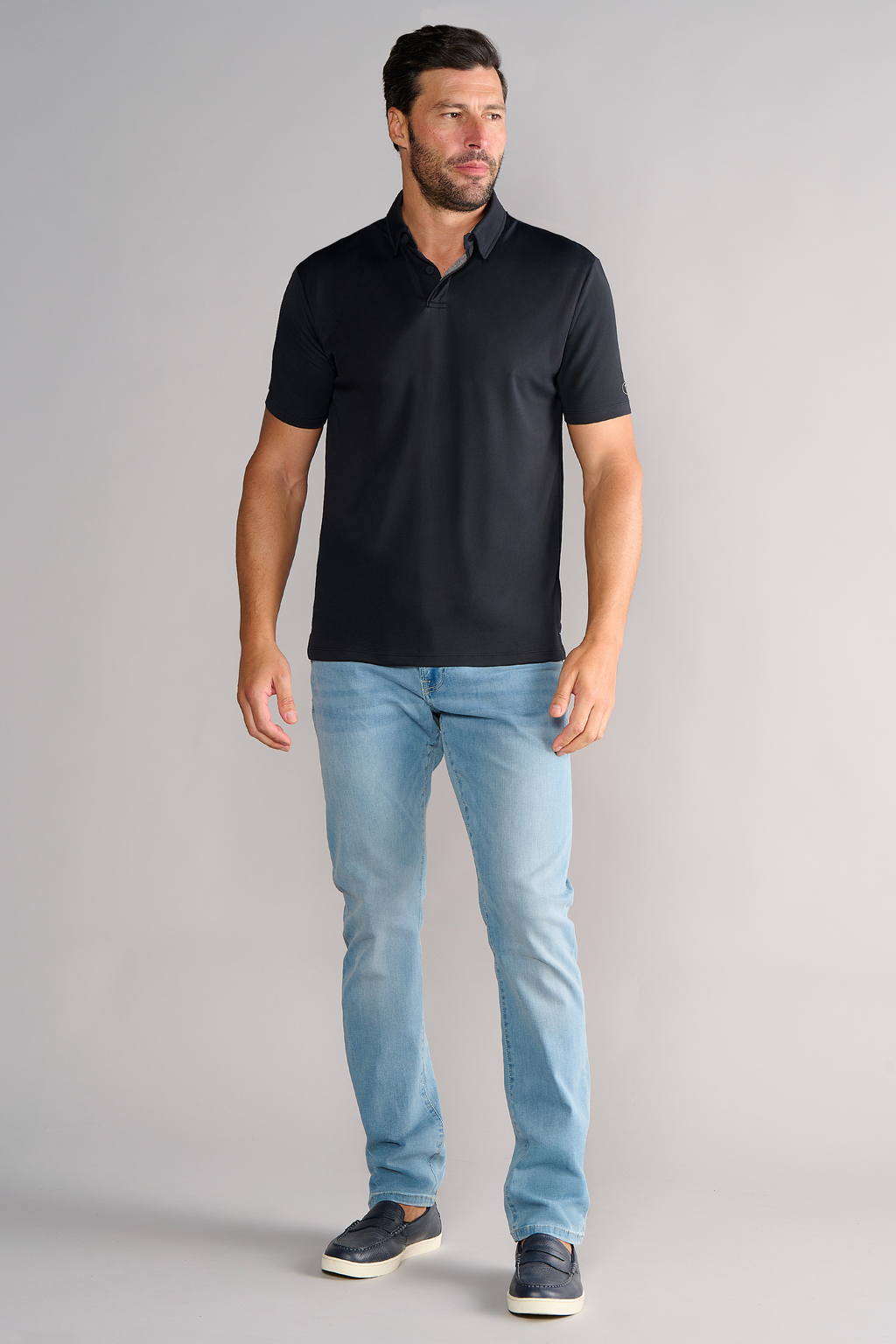 Short Sleeve Polo Solid // Black
