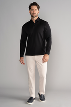 Long Sleeve Polo Solid // Black