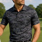 Camo Cool-Stretch Golf Shirt (Black)
