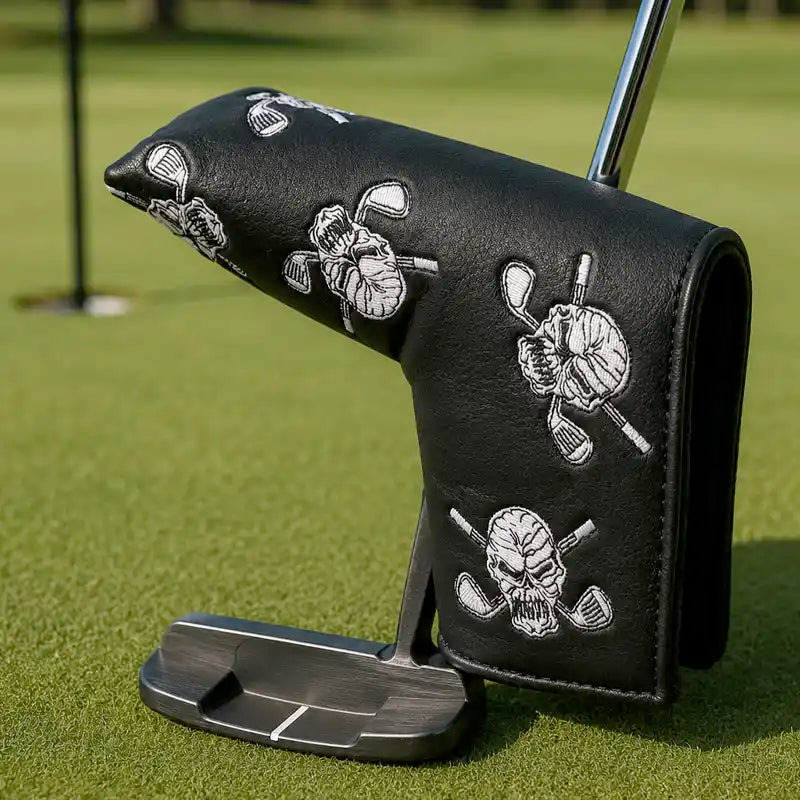 Dancing Skulls Putter Cover - Blade Style (Black/White)