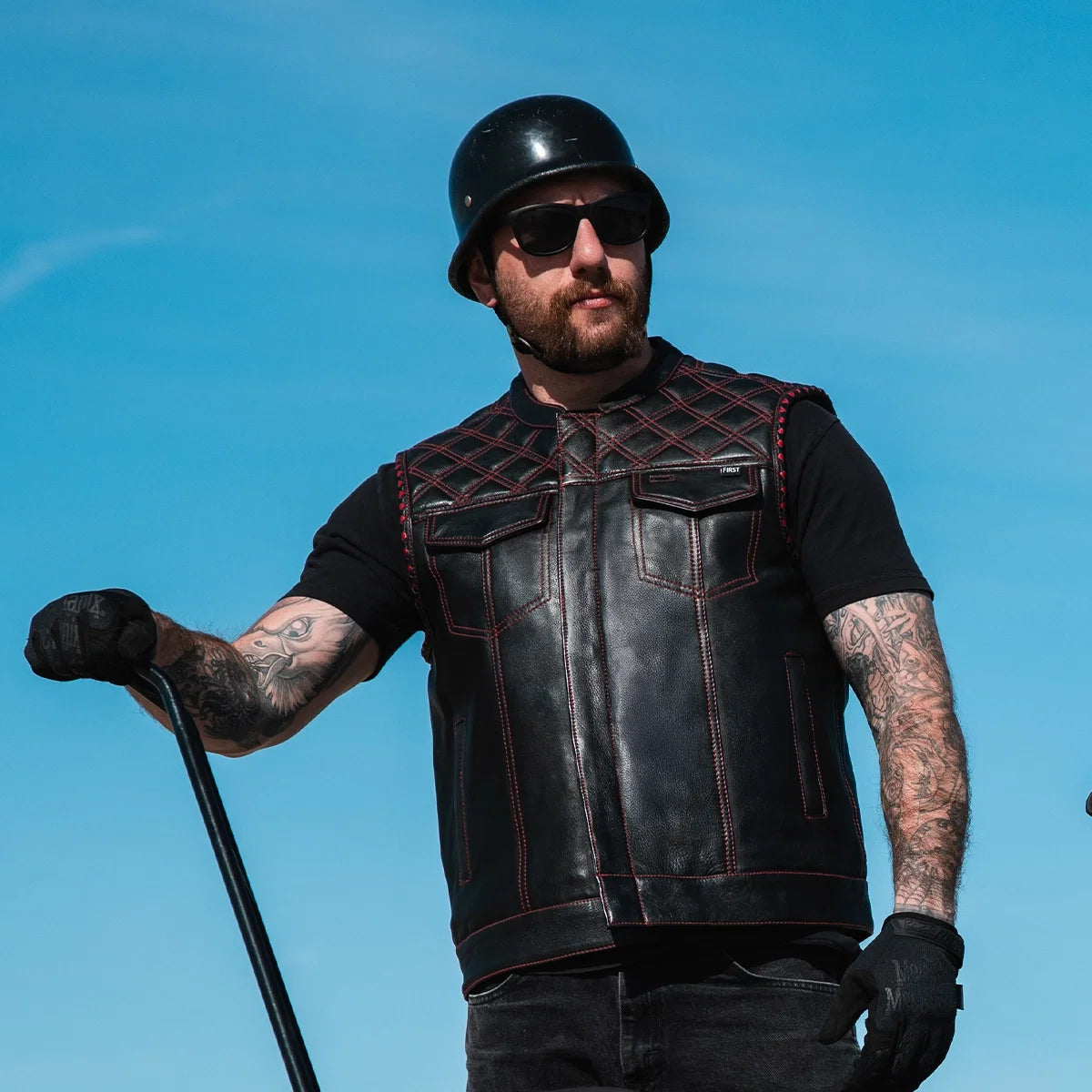 Sinister - Men's Motorcycle Leather Vest