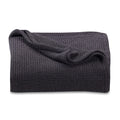 Homvare Bedding Premium Cotton Blanket Queen Charcoal - Soft Breathable Thermal Blanket - Ideal for Layering Any Bed