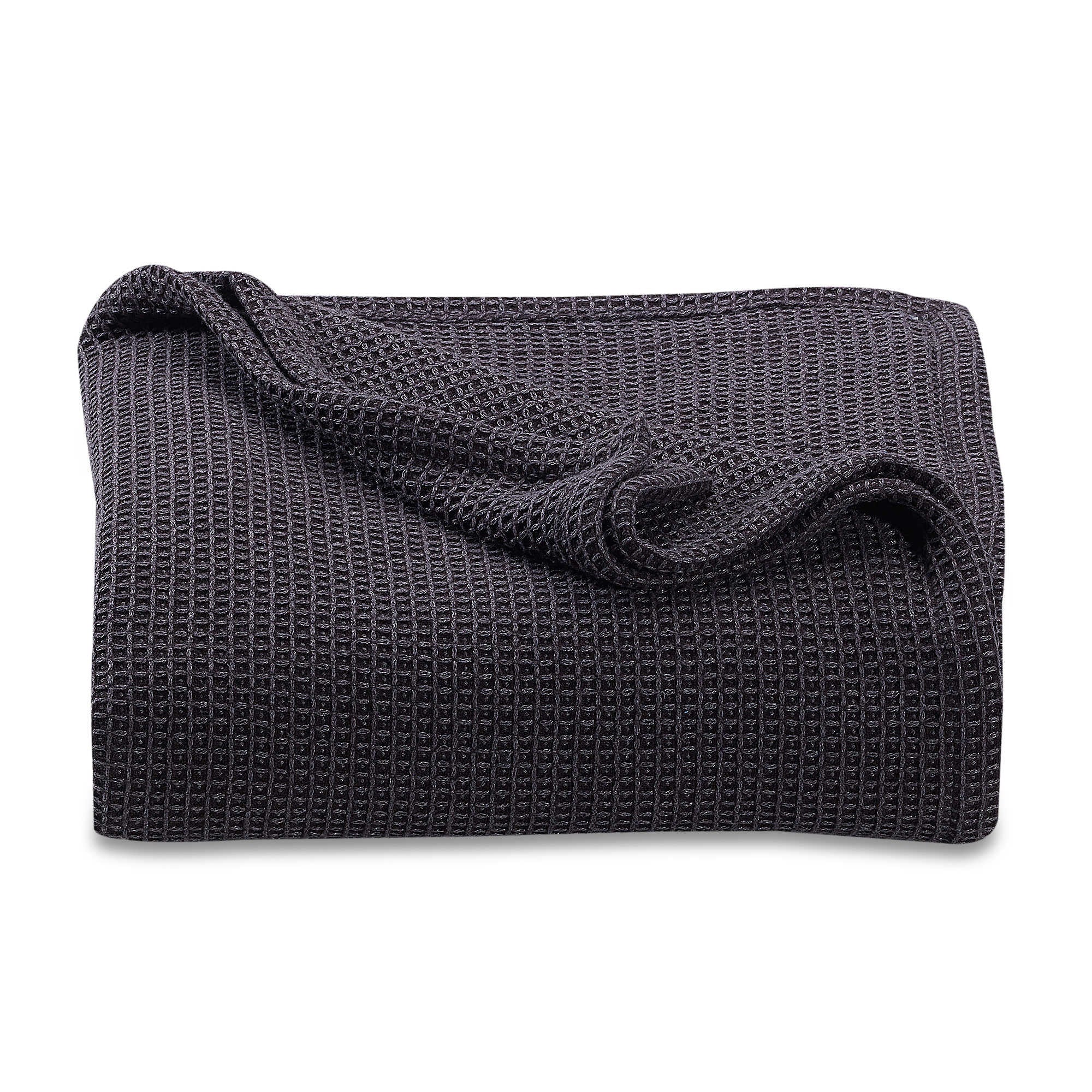 Homvare Bedding Premium Cotton Blanket Queen Charcoal - Soft Breathable Thermal Blanket - Ideal for Layering Any Bed