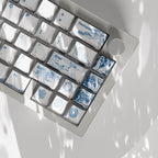 Blue Pottery Design Keycaps and Mechanical Keyboard